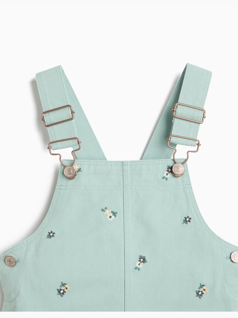 Geborduurde overstregenrok met bloemen, mo fashion Grijs - Kiabi