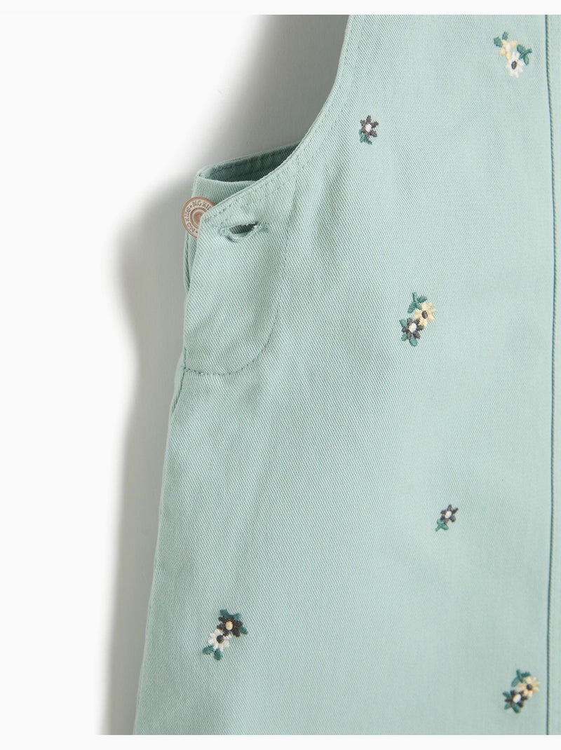 Geborduurde overstregenrok met bloemen, mo fashion Grijs - Kiabi