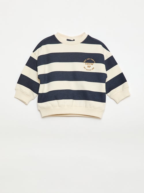 Geborduurde sweater van fleece - Kiabi