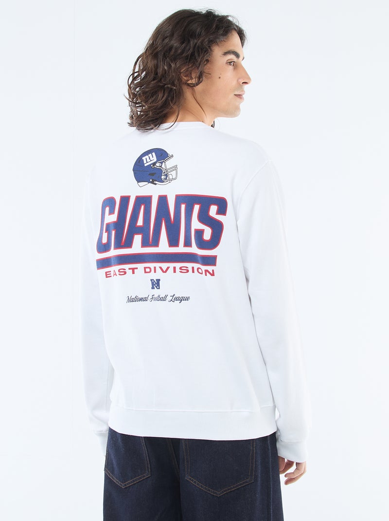 Geborduurde sweater van molton 'NFL' Wit - Kiabi
