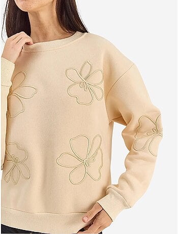 Geborduurde sweatshirt met ronde hals en lange mouwen lucci