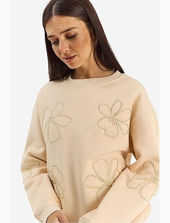 Geborduurde sweatshirt met ronde hals en lange mouwen lucci