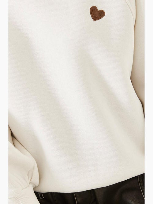Geborduurde sweatshirt met ronde hals en lange mouwen lucci - Kiabi