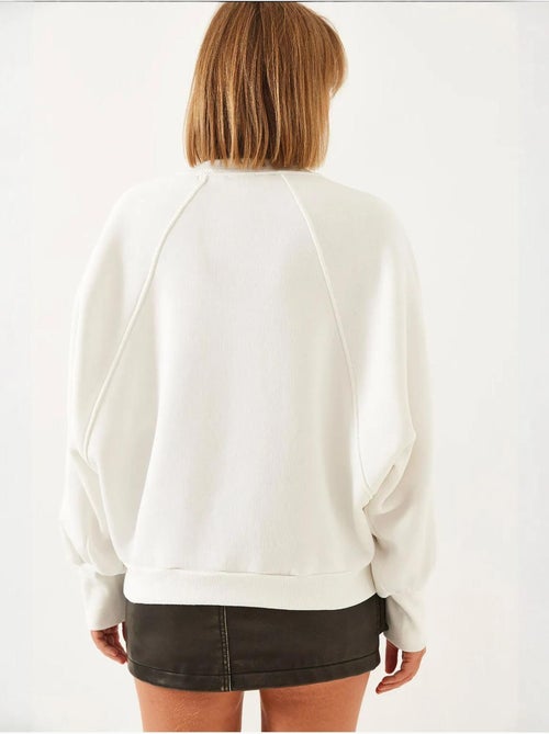 Geborduurde sweatshirt met ronde hals en lange mouwen lucci - Kiabi