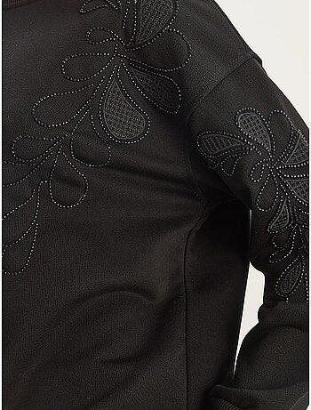 Geborduurde sweatshirt met ronde hals en lange mouwen lucci