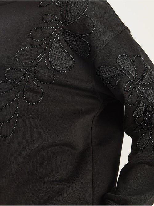 Geborduurde sweatshirt met ronde hals en lange mouwen lucci - Kiabi