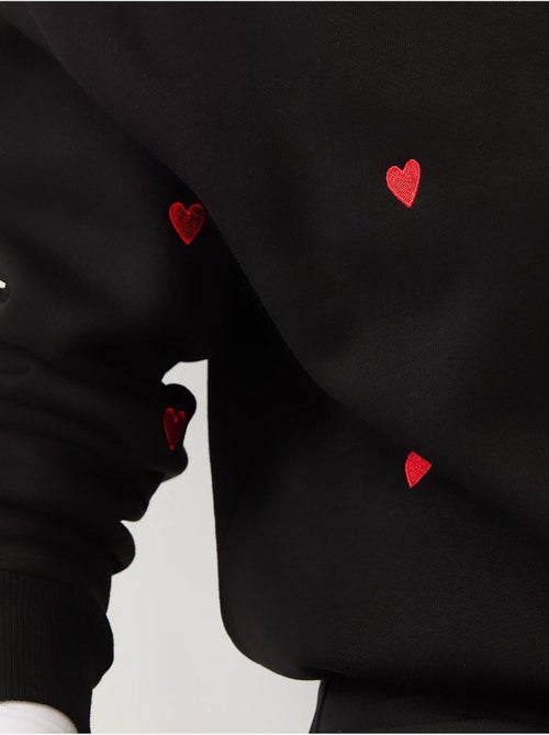 Geborduurde sweatshirt met ronde hals en relaxed fit lucci - Kiabi