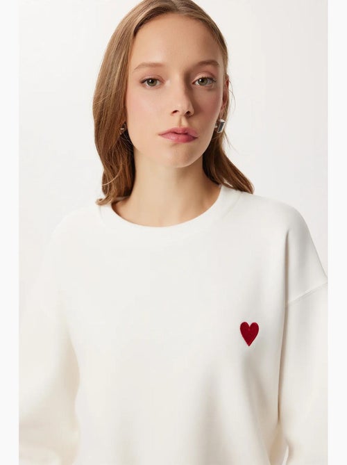 Geborduurde sweatshirt met ronde hals istanbul - Kiabi