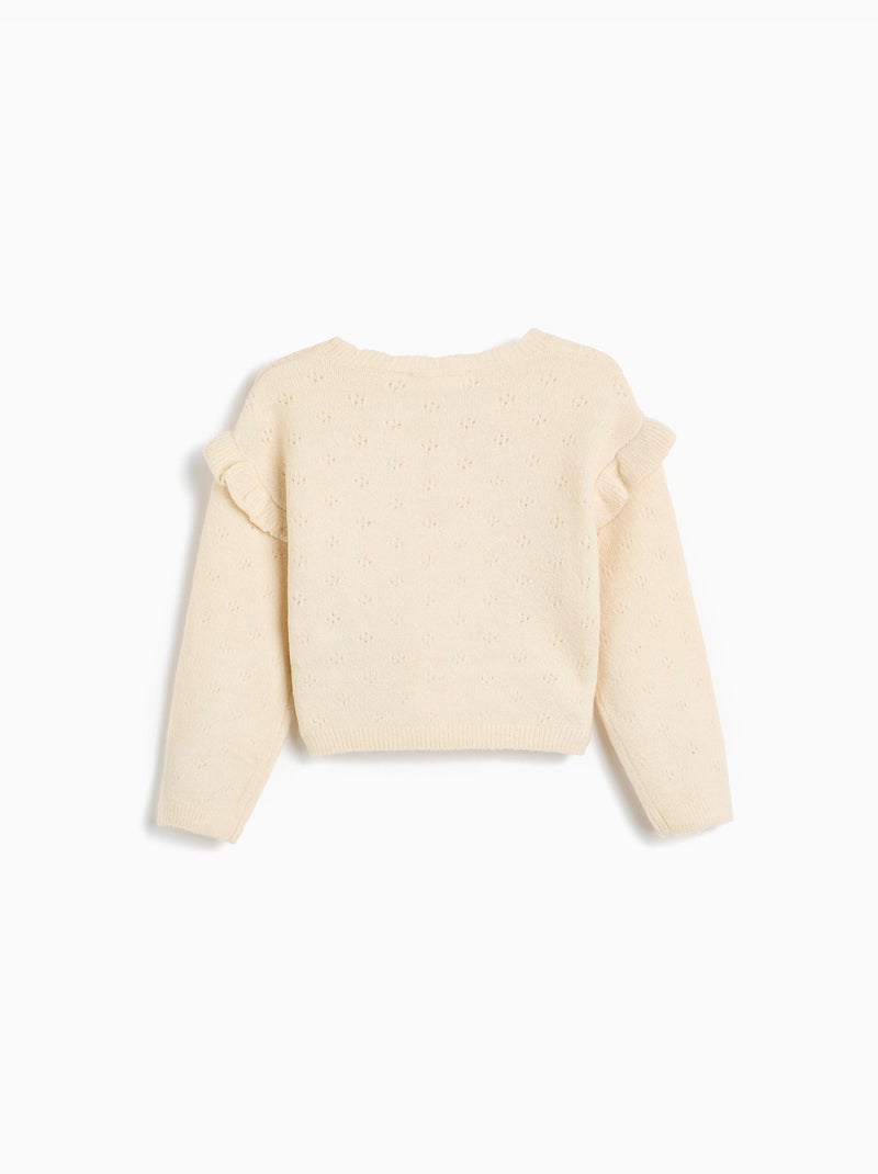 Geborduurde trui, mo fashion Beige - Kiabi
