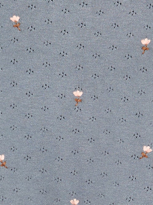 Geborduurde trui van pointelletricot - Kiabi