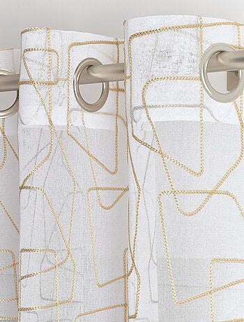 Geborduurde voile in grafische stijl