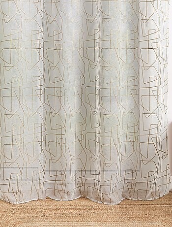 Geborduurde voile in grafische stijl