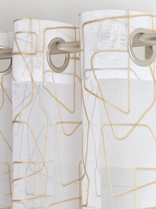 Geborduurde voile in grafische stijl - Kiabi Geborduurde voile in grafische stijl - Kiabi