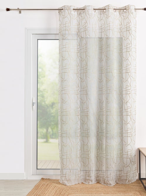 Geborduurde voile in grafische stijl - Kiabi Geborduurde voile in grafische stijl - Kiabi
