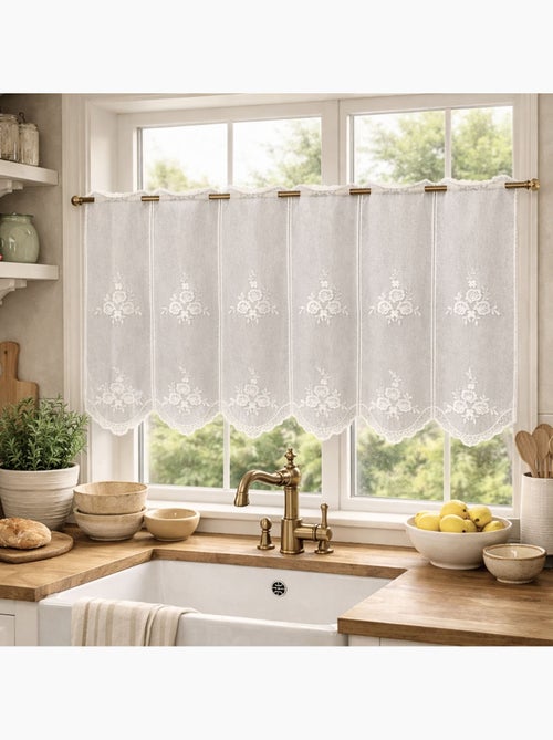 Geborduurde windscherm met bloemmotieven - Kiabi Geborduurde windscherm met bloemmotieven - Kiabi