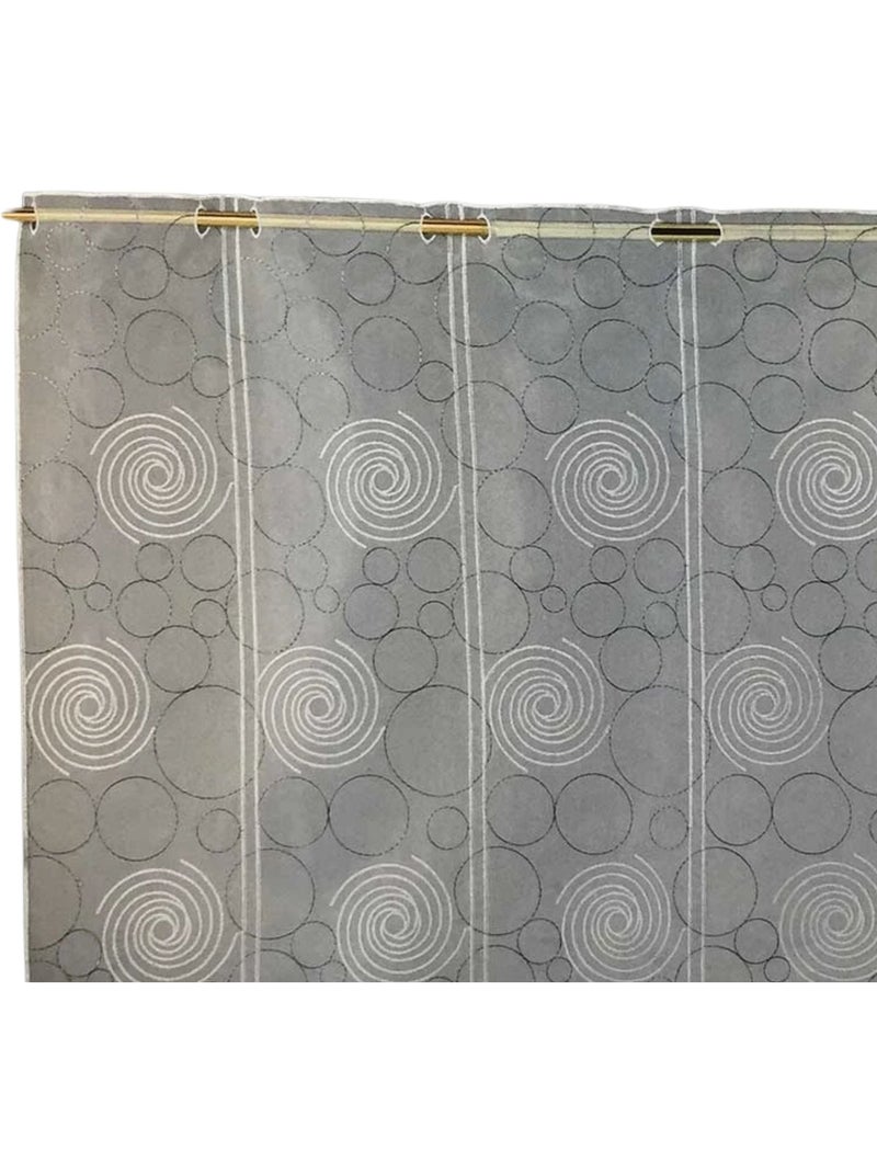 Geborduurde windscherm met spiraal- en cirkelmotieven Beige - Kiabi