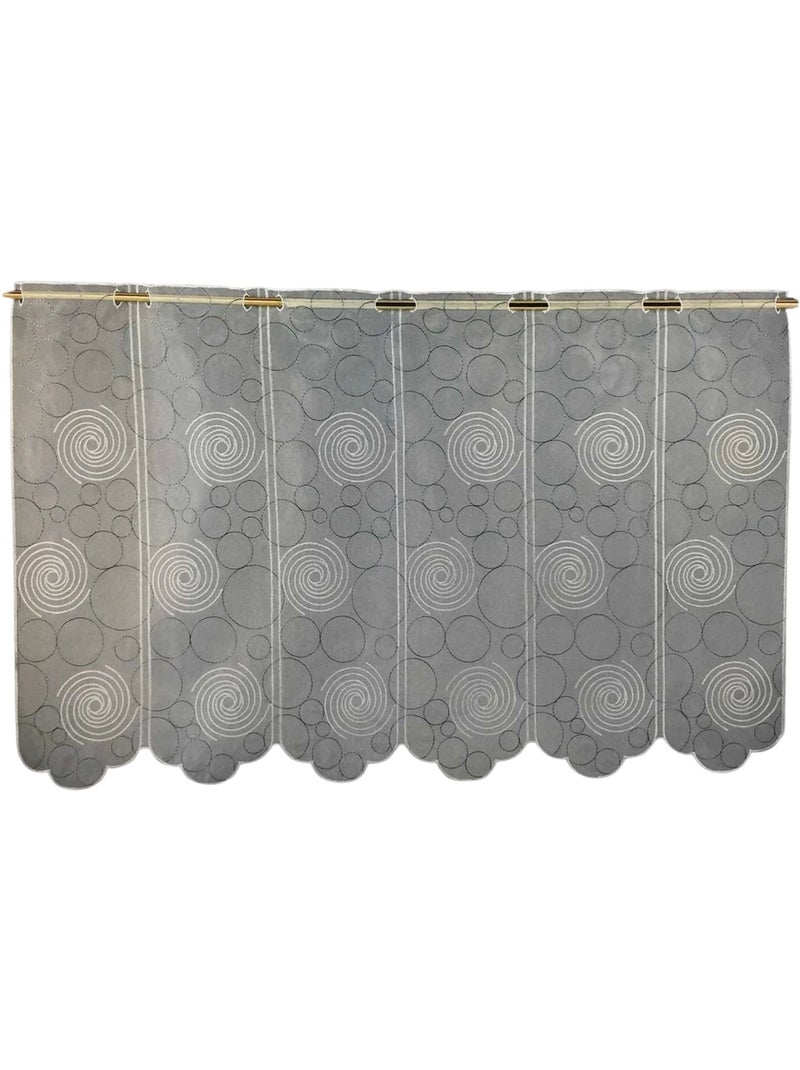 Geborduurde windscherm met spiraal- en cirkelmotieven Beige - Kiabi