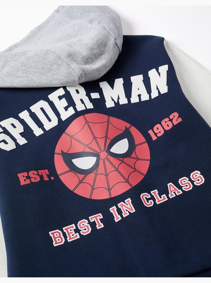 Geborsteld bomberjack met capuchon spider-man Donkerblauw - Kiabi