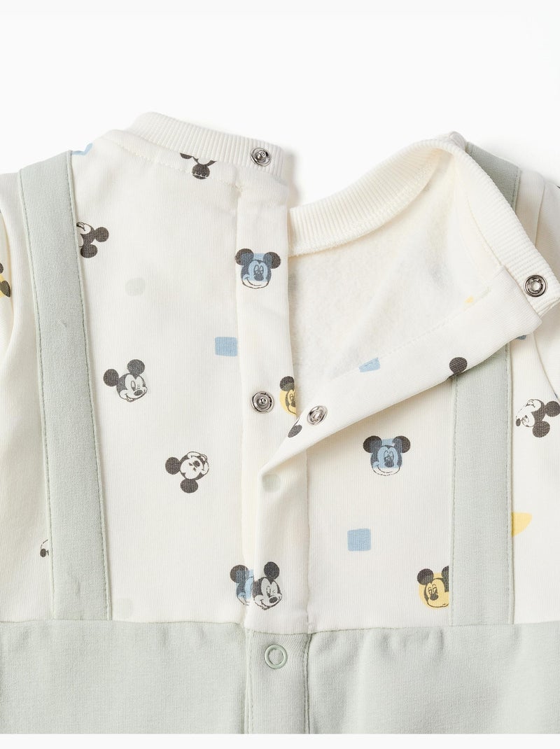 Geborsteld boxpak met lange mouwen met mickey Lichtgroen - Kiabi
