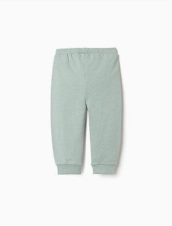 Geborsteld fleece broek met hartjesprint