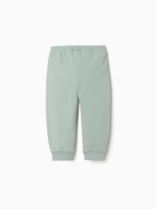 Geborsteld fleece broek met hartjesprint - Kiabi