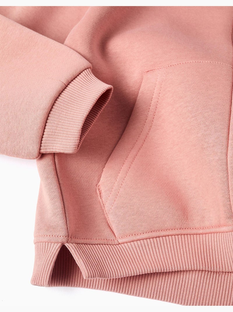 Geborsteld jack met capuchon met bloemenprints Roze - Kiabi