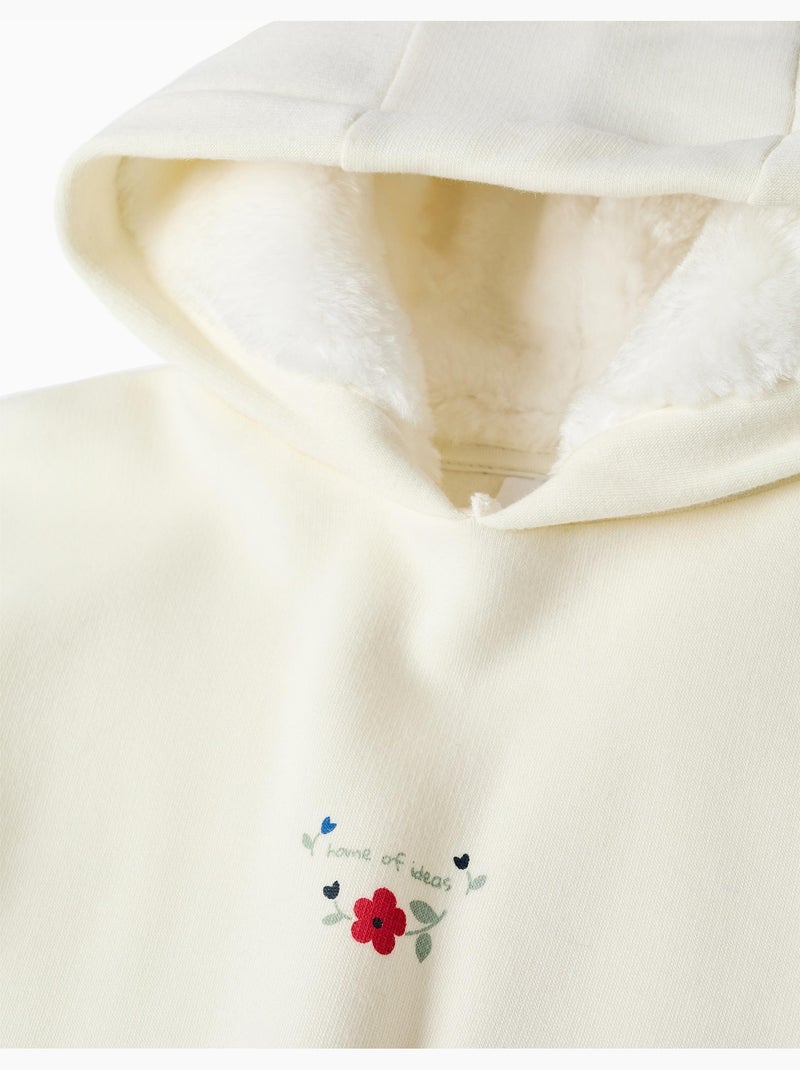 Geborsteld joggingpak met bloemenprint Wit - Kiabi