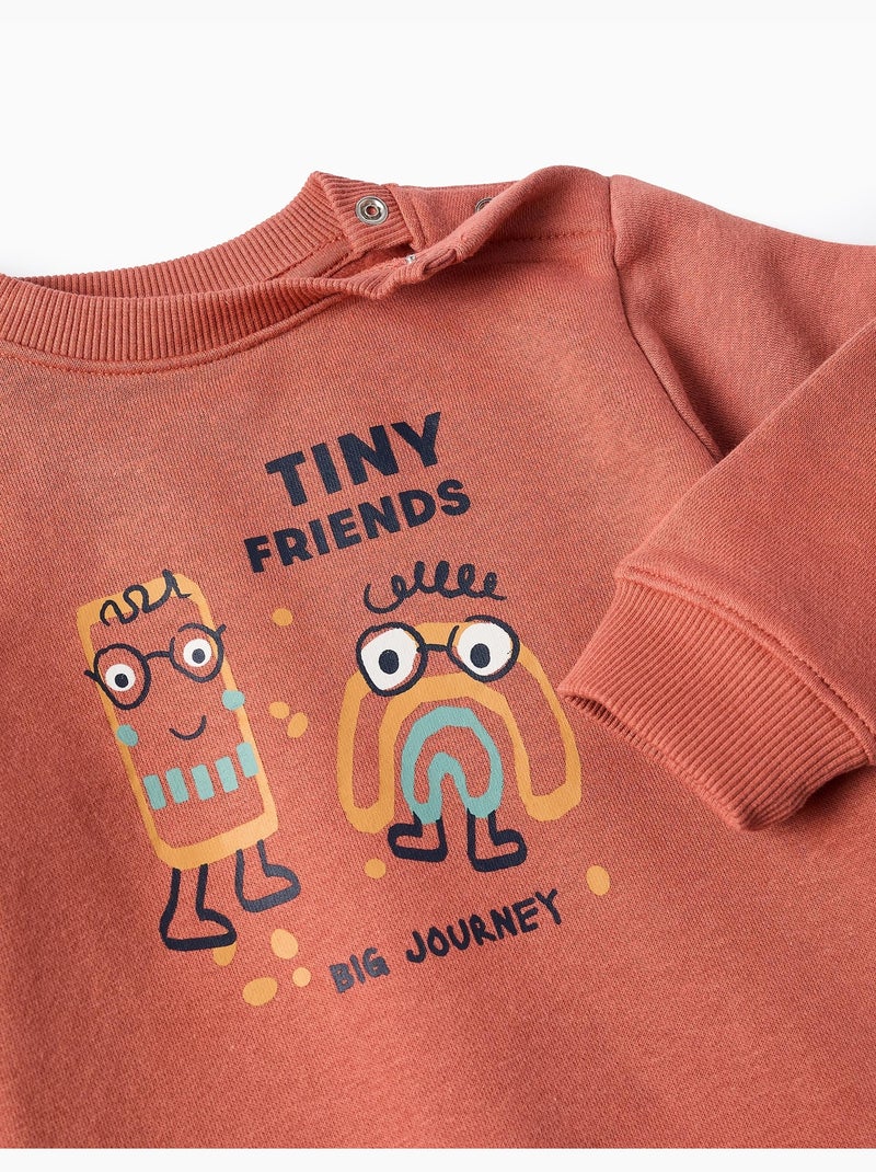 Geborsteld joggingpak met friends-print Bruin - Kiabi