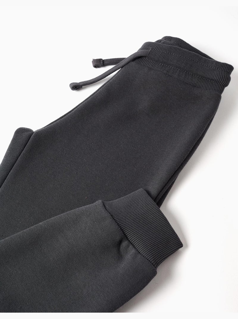 Geborsteld joggingpak met print Bruin - Kiabi