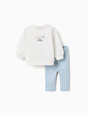 Geborsteld joggingpak met reliëfprint