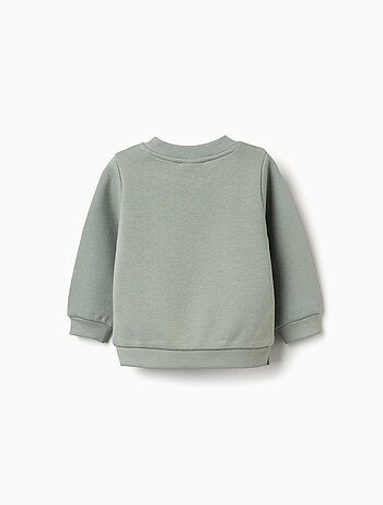 Geborsteld sweatshirt met bloemen en harten