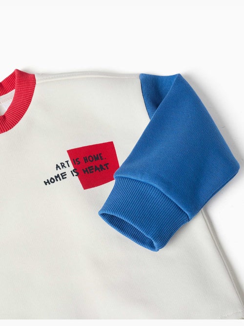 Geborsteld sweatshirt met borstprint - Kiabi Geborsteld sweatshirt met borstprint - Kiabi