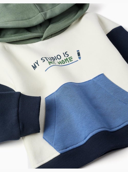 Geborsteld sweatshirt met capuchon en print - Kiabi Geborsteld sweatshirt met capuchon en print - Kiabi