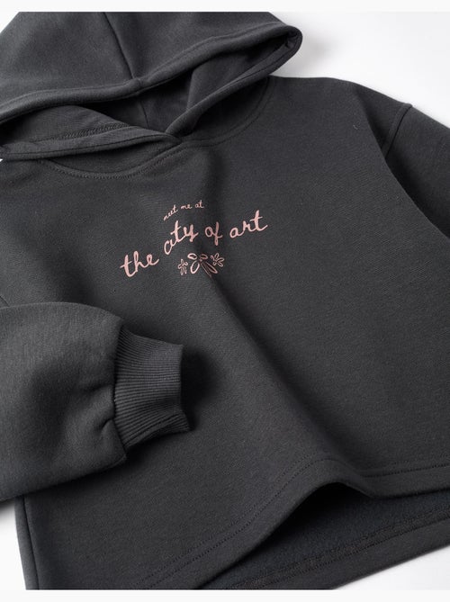 Geborsteld sweatshirt met capuchon met City of Art-print - Kiabi Geborsteld sweatshirt met capuchon met City of Art-print - Kiabi