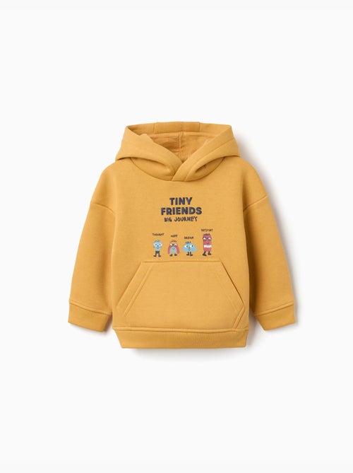 Geborsteld sweatshirt met capuchon met tiny friends-print - Kiabi