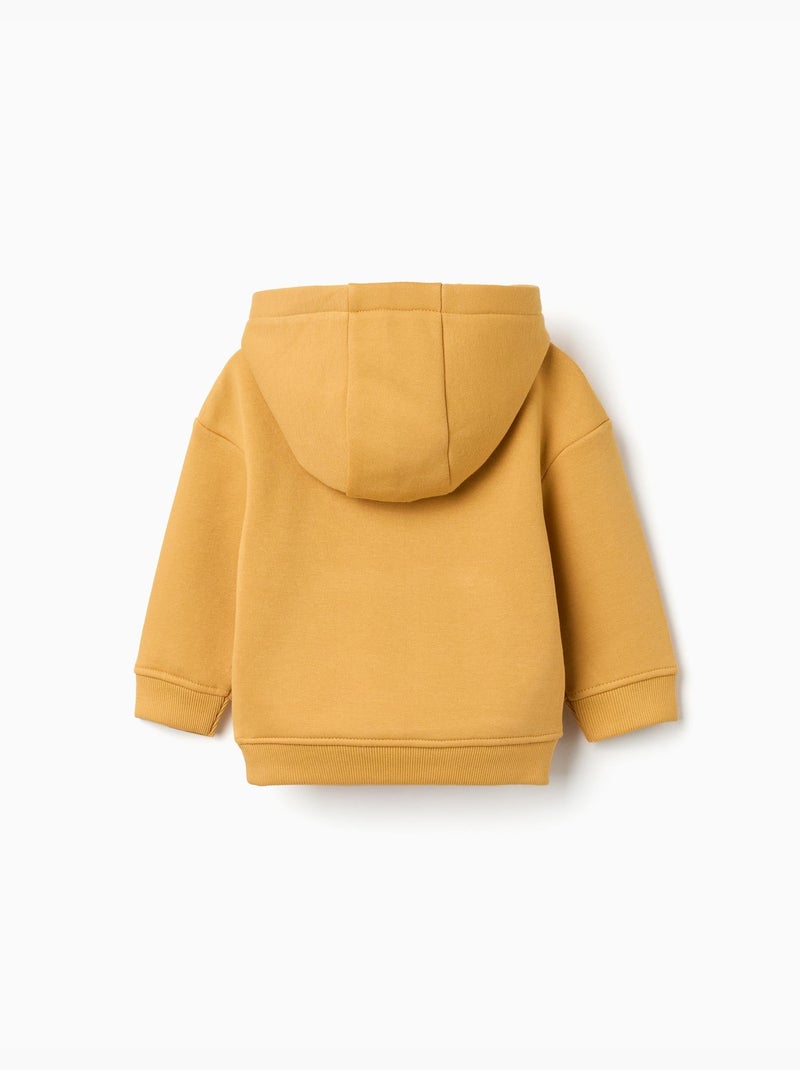 Geborsteld sweatshirt met capuchon met tiny friends-print Geel - Kiabi