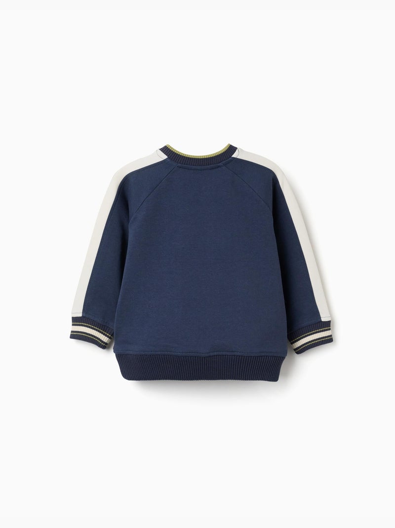 Geborsteld sweatshirt met clay horse print Donkerblauw - Kiabi