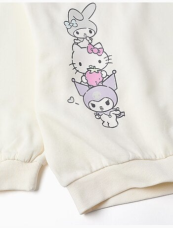 Geborsteld sweatshirt met hello kitty en friends print