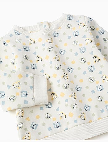 Geborsteld sweatshirt met kleurrijk patroon