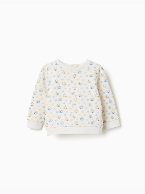Geborsteld sweatshirt met kleurrijk patroon - Kiabi