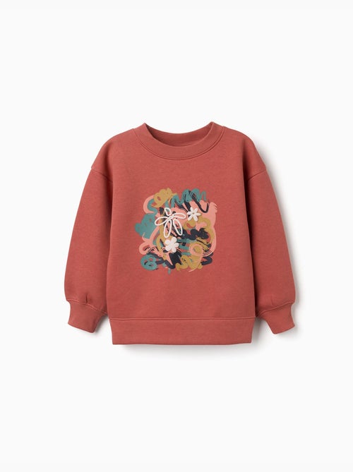 Geborsteld sweatshirt met kunst- en natuurmotief - Kiabi Geborsteld sweatshirt met kunst- en natuurmotief - Kiabi