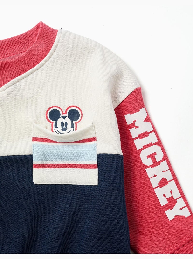Geborsteld sweatshirt met mickey prints Donkerblauw - Kiabi