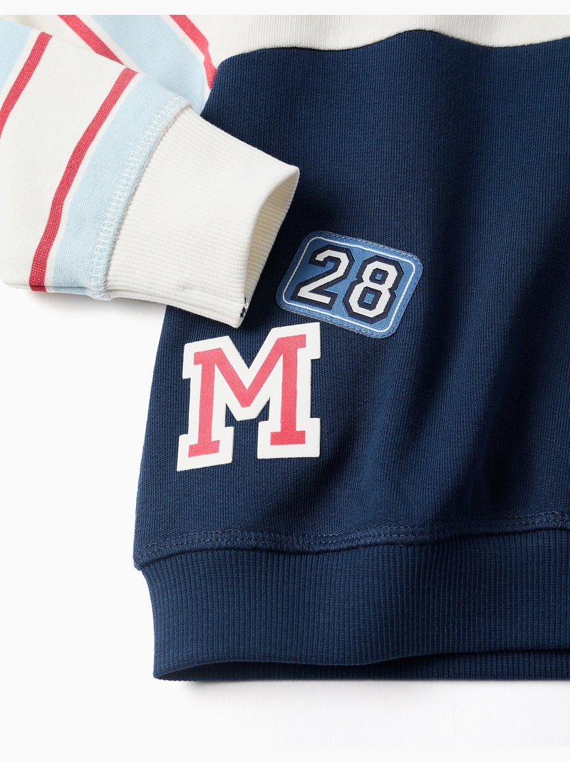 Geborsteld sweatshirt met mickey prints Donkerblauw - Kiabi