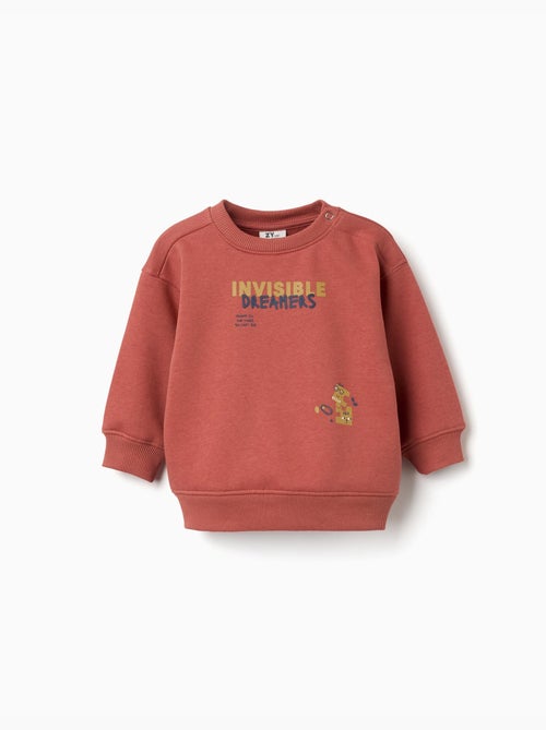 Geborsteld sweatshirt met print - Kiabi