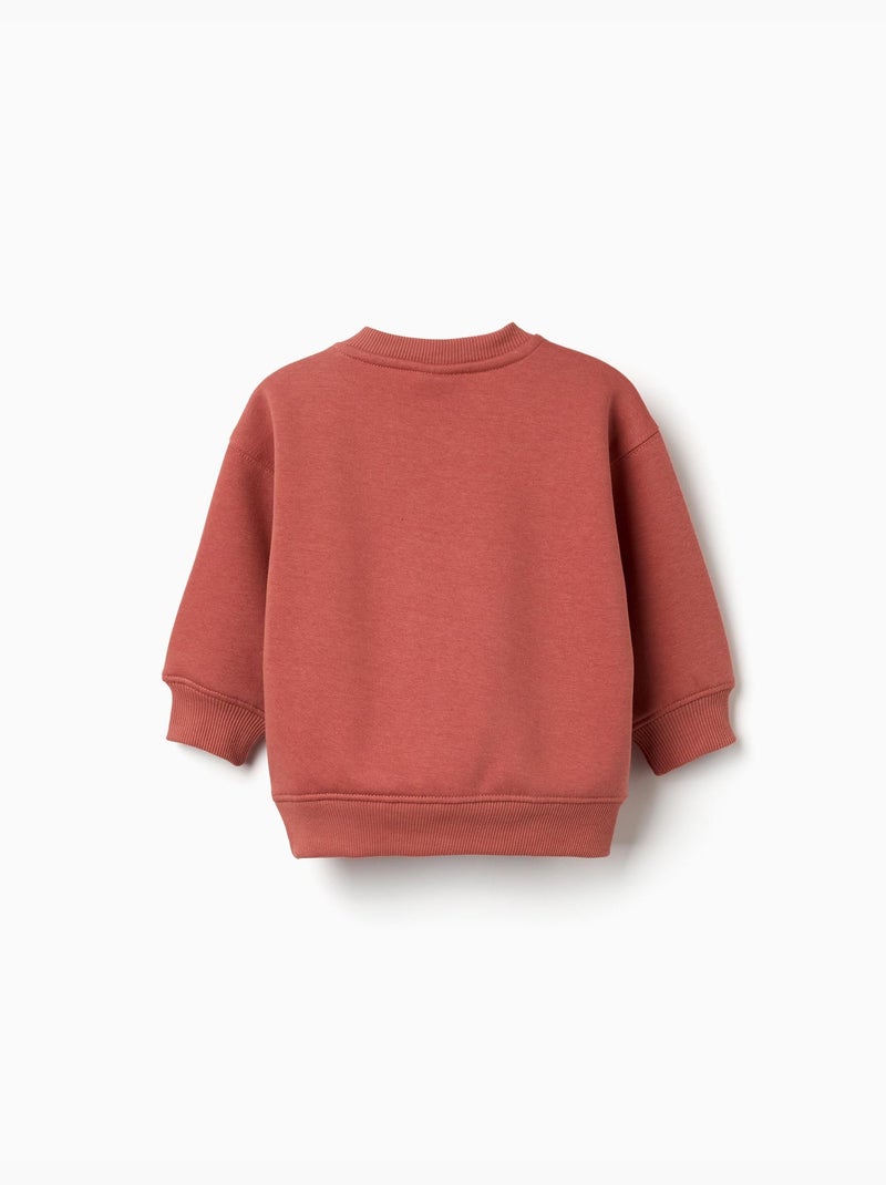 Geborsteld sweatshirt met print Bruin - Kiabi