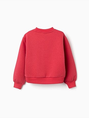 Geborsteld sweatshirt met reliëf bloemenprint