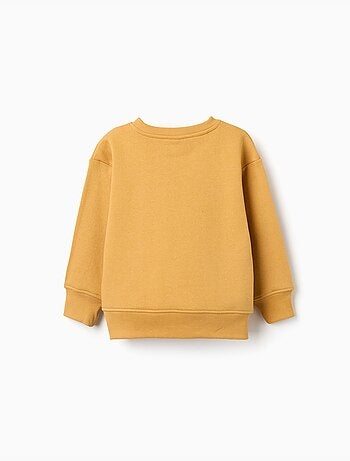 Geborstelde sweatshirt met reliëfprint