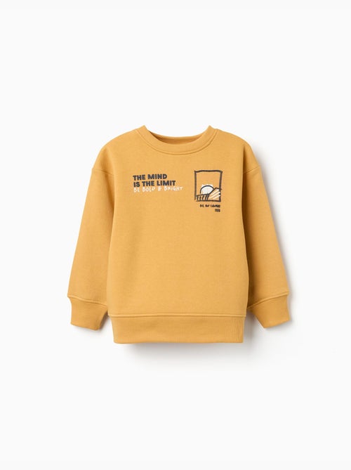 Geborsteld sweatshirt met reliëfprint - Kiabi Geborsteld sweatshirt met reliëfprint - Kiabi