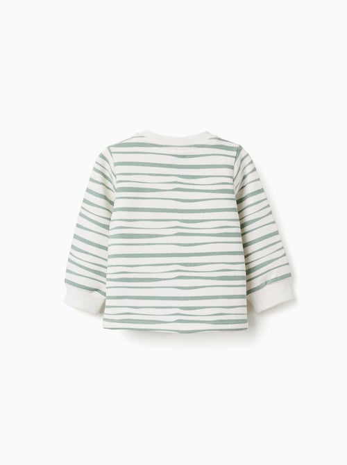 Geborsteld sweatshirt met strepen - Kiabi Geborsteld sweatshirt met strepen - Kiabi