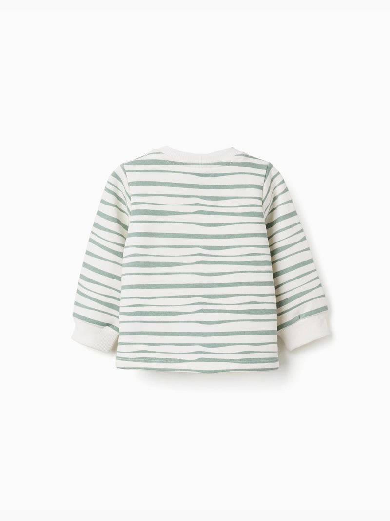Geborsteld sweatshirt met strepen Wit - Kiabi